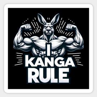 I Kanga Rule Gym Shirt - Jacked Kangaroo Magnet